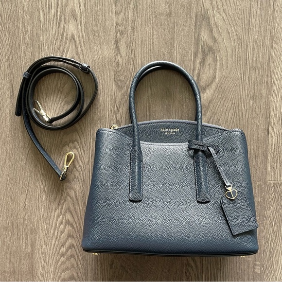 NEW Kate Spade Navy Tote with Crossbody Strap - Picture 6 of 6